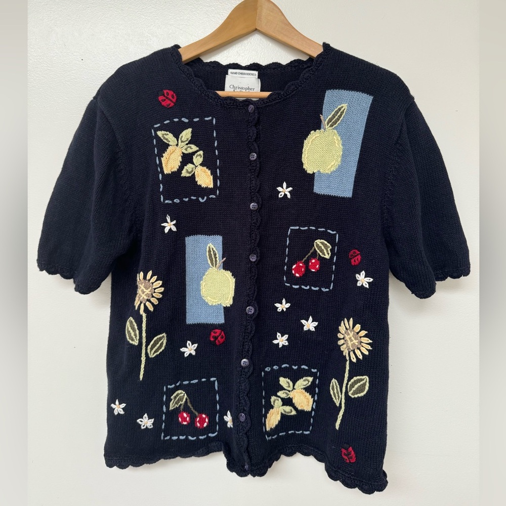 Vintage Hand Embroidered Sweater